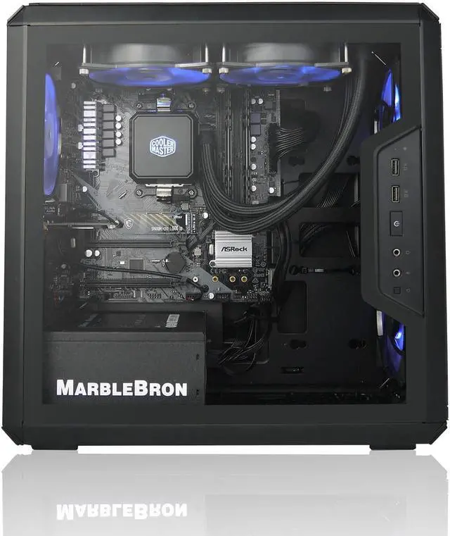 Alt view image 2 of 4 - AVGPC Q-Box Series Gaming PC - Ryzen 5 5600G 3.9 GHz, Radeon Integrated Graphics, 8GB 3200MHz DDR4, 480GB SSD, 120mm Liquid Cooler, ARGB Fans, Wifi/AC, Q300L Case, Windows 10