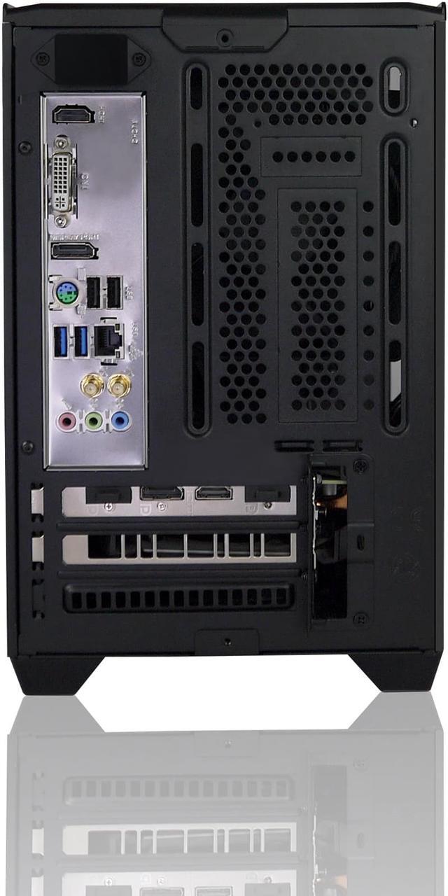 Alt view image 4 of 4 - AVGPC Mini-X Gaming PC - AMD Ryzen 7 5700X CPU, AMD Radeon RX 9060 XT 8GB GPU, 16GB RAM, 1TB NVME M.2 SSD, Heat-Pipe Cooler, ARGB Fans, Wifi/AC, mini Case, Windows 11 Black