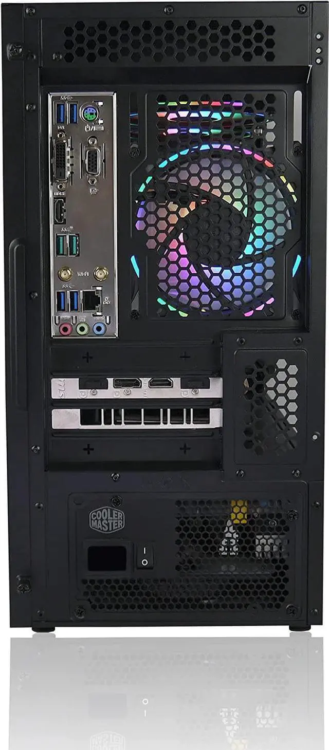 Alt view image 3 of 7 - AVGPC Quiet Series Gaming PC - Intel i5-10400F 2.9GHz, GTX 1650 4GB, 16GB 3200MHz DDR4, 1TB NVME M.2 SSD, Heatpipe Hyper 212 Cooler, ARGB Fans, Wifi/AC, MB320L/MB311 Case, Windows 10