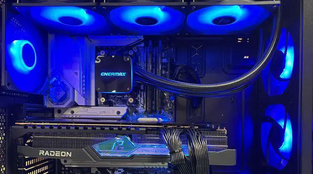 Alt view image 6 of 6 - AVGPC Reaper Series Gaming PC - AMD Ryzen 7 7800X3D, Radeon RX 7900 XTX 24G , 32GB 6000MHz DDR5, 2TB NVME M.2 SSD, 360mm AIO Liquid Cooler, ARGB Fans, Wifi/AC, TD500 Black Case, Windows 11