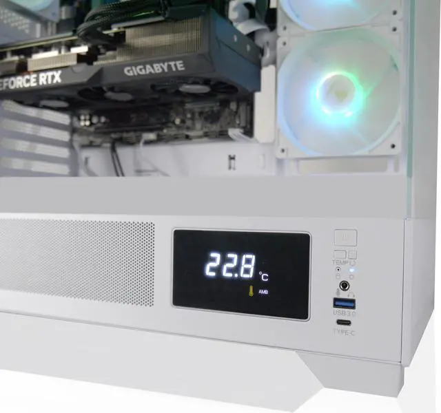 Alt view image 4 of 7 - AVGPC Whirlwind Gaming PC | Intel i7 14700KF | RTX 4070 Super | 32GB 6000MHz DDR5 | 2TB NVME M.2 SSD | 360MM AIO Liquid Cooling | WiFi/AC | Tempered Glass Case White | Windows 11 Home