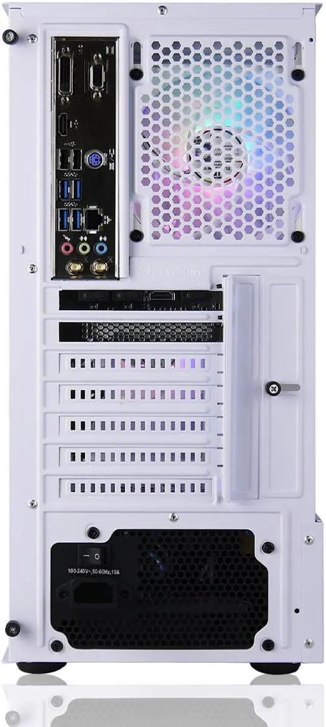 Alt view image 4 of 5 - AVGPC Max Gaming PC - AMD RYZEN 7 5700X 8-Core 4.6 GHz Max Boost | RTX 4070 Super | 16GB RAM |1TB M.2 NVMe SSD | 240MM Liquid Cooler | Windows 11, WiFi/AC/BT White