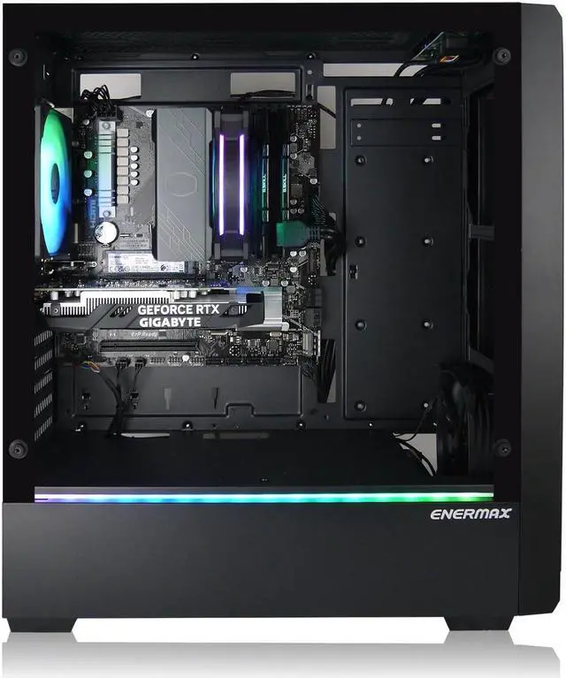 Alt view image 2 of 4 - AVGPC Hellfire II Gaming PC - Ryzen 5 5600G 3.9 GHz, Radeon Integrated Graphics, 16GB 3200MHz DDR4, 1TB SSD, Hyper 212 RGB Cooler, ARGB Fans, Wifi/AC, ATX Case, Windows 11