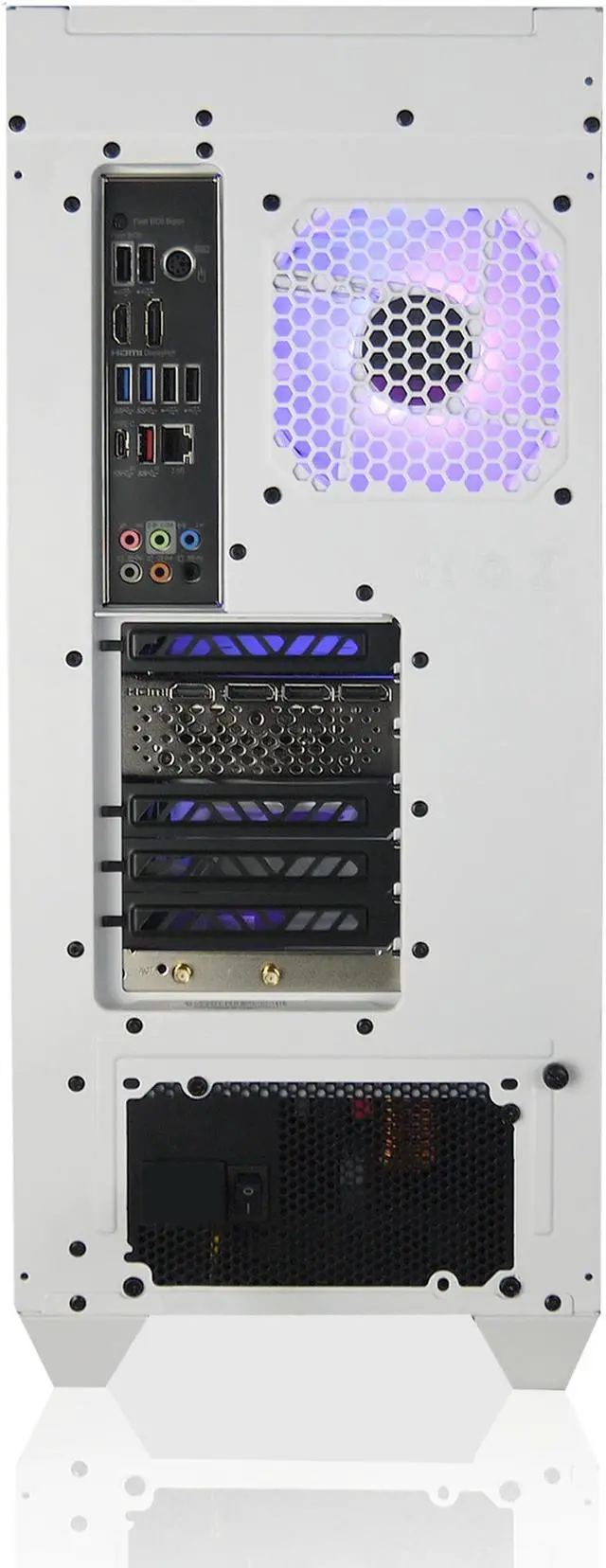Alt view image 4 of 5 - AVGPC FrostFire Creator Gaming PC AMD Ryzen 7 9800X3D, NVIDIA GeForce RTX 5080,  2TB nVME, 64GB RAM DDR5, 360mm Liquid Cooling, Win 11 Pro, White
