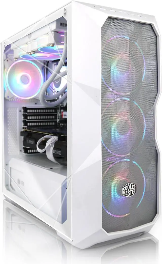 Main image of AVGPC Blizzard Gaming PC - AMD Ryzen 7 9700X, Radeon RX 7800 XT 16G, 32GB 6000MHz DDR5, 1TB NVME M.2 SSD, 240mm Liquid Cooler, ARGB Fans, Wifi/AC, White Case, Windows 11