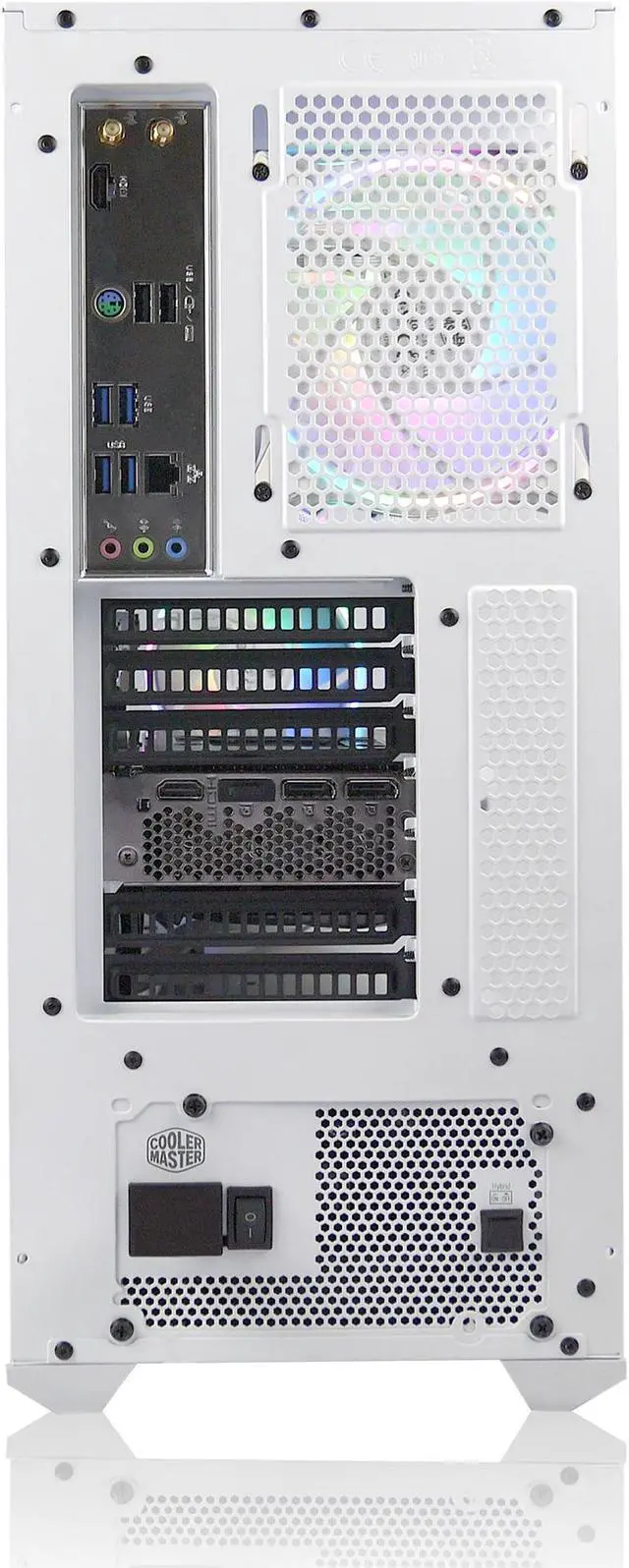 Alt view image 4 of 5 - AVGPC Blizzard Gaming PC - AMD Ryzen 7 9700X, Radeon RX 7800 XT 16G, 32GB 6000MHz DDR5, 1TB NVME M.2 SSD, 240mm Liquid Cooler, ARGB Fans, Wifi/AC, White Case, Windows 11