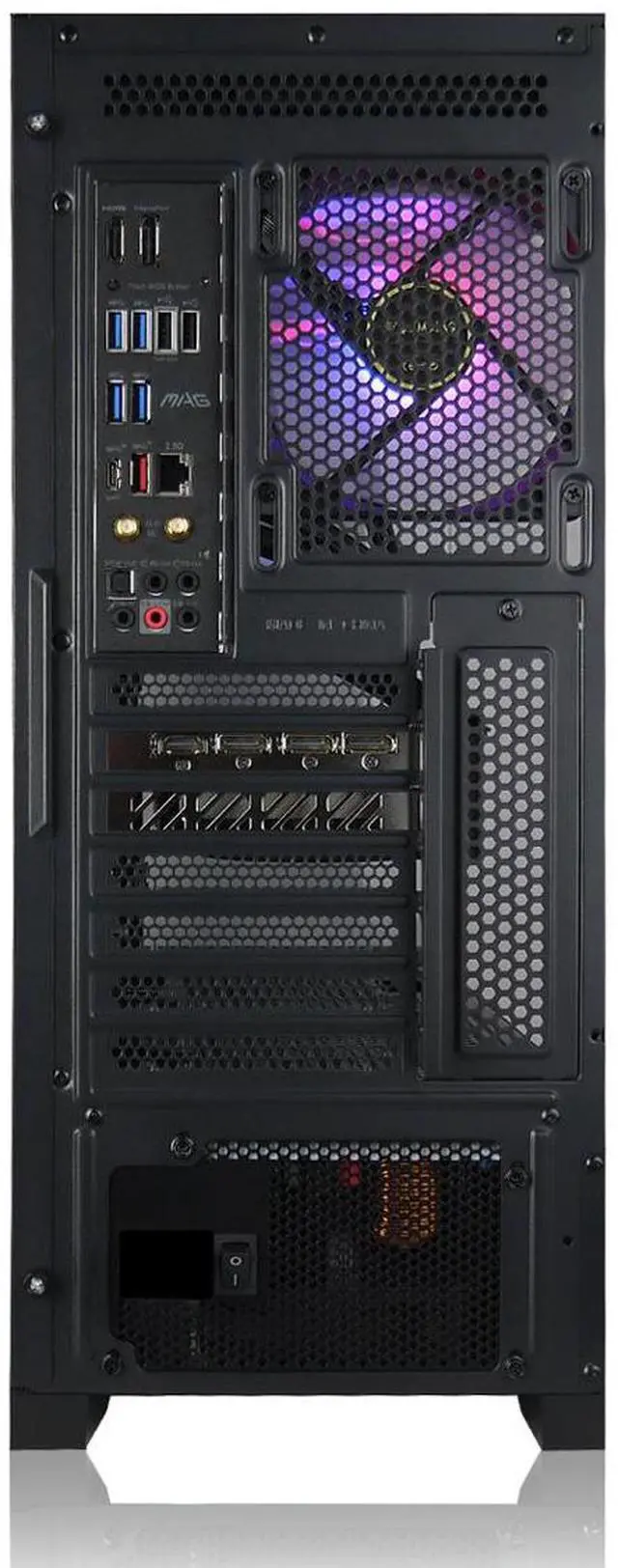 Alt view image 6 of 7 - AVGPC Whirlwind Gaming PC, Intel i7 14700KF, Nvidia RTX 5080, 32GB 6000MHz DDR5, 2TB NVME M.2 SSD, 360MM AIO Liquid Cooling; WiFi/AC,  Tempered Glass Case, Windows 11 Home Black