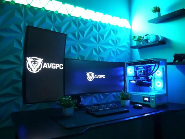 Alt view image 7 of 7 - AVGPC Whirlwind Gaming PC, Intel i7 14700KF, Nvidia RTX 5080, 32GB 6000MHz DDR5, 2TB NVME M.2 SSD, 360MM AIO Liquid Cooling; WiFi/AC,  Tempered Glass Case, Windows 11 Home Black
