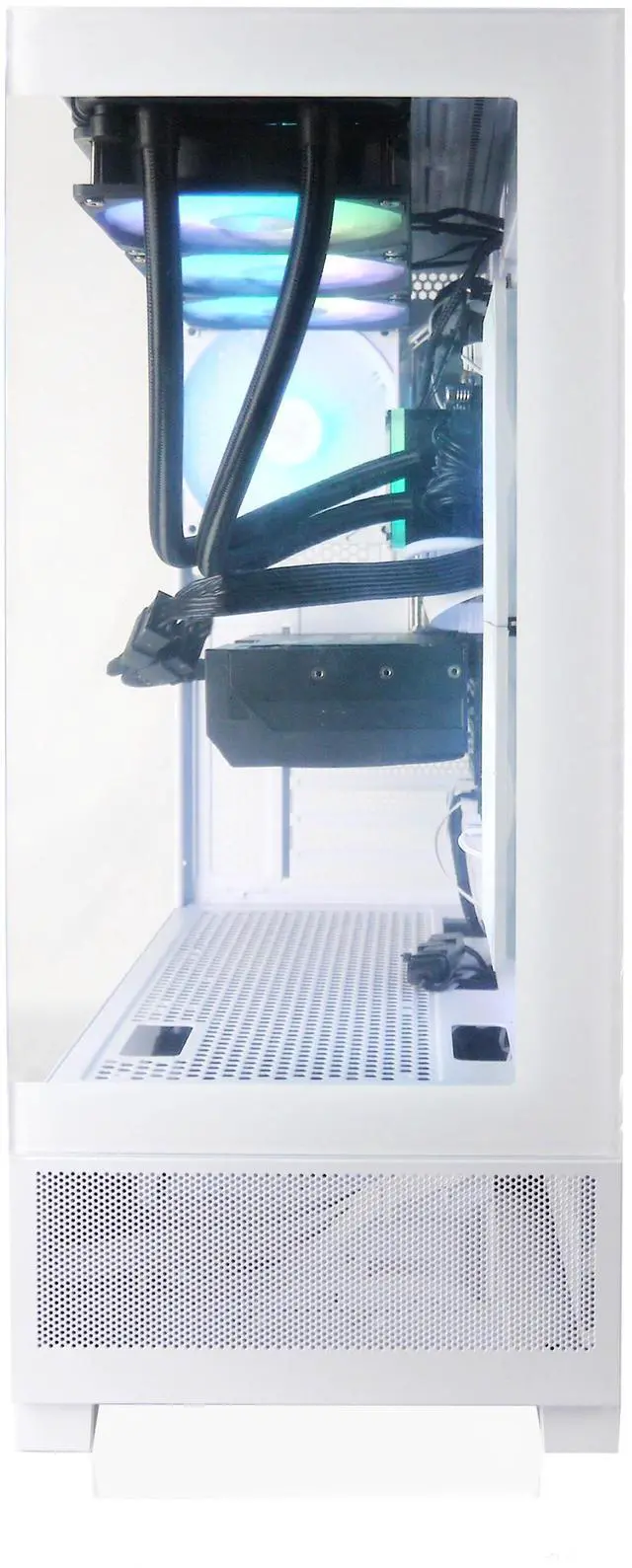 Alt view image 4 of 6 - AVGPC Whirlwind Gaming PC Intel Core Ultra 7 265K, Intel ARC B580 GPU, 32GB 6000MHz DDR5, 2TB NVME M.2 SSD, 360MM AIO Liquid Cooling, WiFi/AC, Tempered Glass Case White, Windows 11 Home