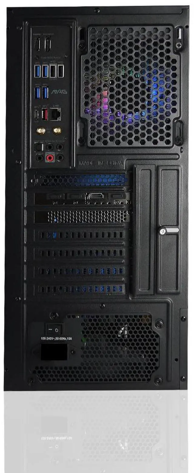 Alt view image 4 of 5 - AVGPC Max Series Gaming PC - AMD Ryzen 7 5700X 4.6 GHz, GeForce RTX 5060 Ti GPU , 32GB RAM, 1TB M.2 NVMe SSD, AIO CPU Liquid Cooler, ARGB Fans, Wifi/AC, MAX ATX Case, Windows 11 Black