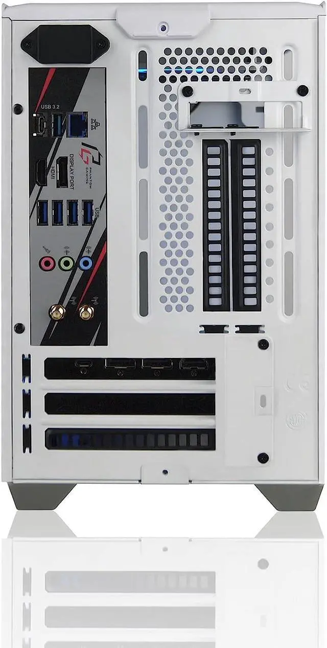 Alt view image 5 of 5 - AVGPC Mini-X SFF Gaming PC - Ryzen 7 5700X  RX 9060 XT 8G VRAM, 16GB DDR4 RAM, 1TB NVME M.2 SSD, Heat-Pipe Cooler, ARGB Fans, Wifi/AC, mini Case, Windows 11 white