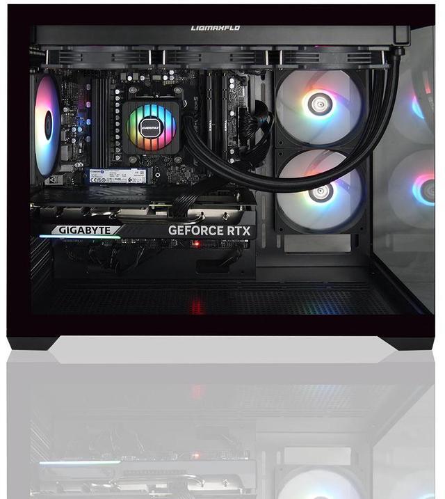 Alt view image 3 of 7 - AVGPC Hellfire Gaming PC AMD Ryzen 7 9700X ; Nvidia RTX 5070 12GB; 32GB DDR RAM; 1 TB NVME M.2 SSD; 360mm AIO Liquid Cooler; ARGB Fans; WiFi/AC ; Dual Chamber Case; Windows 11 Home