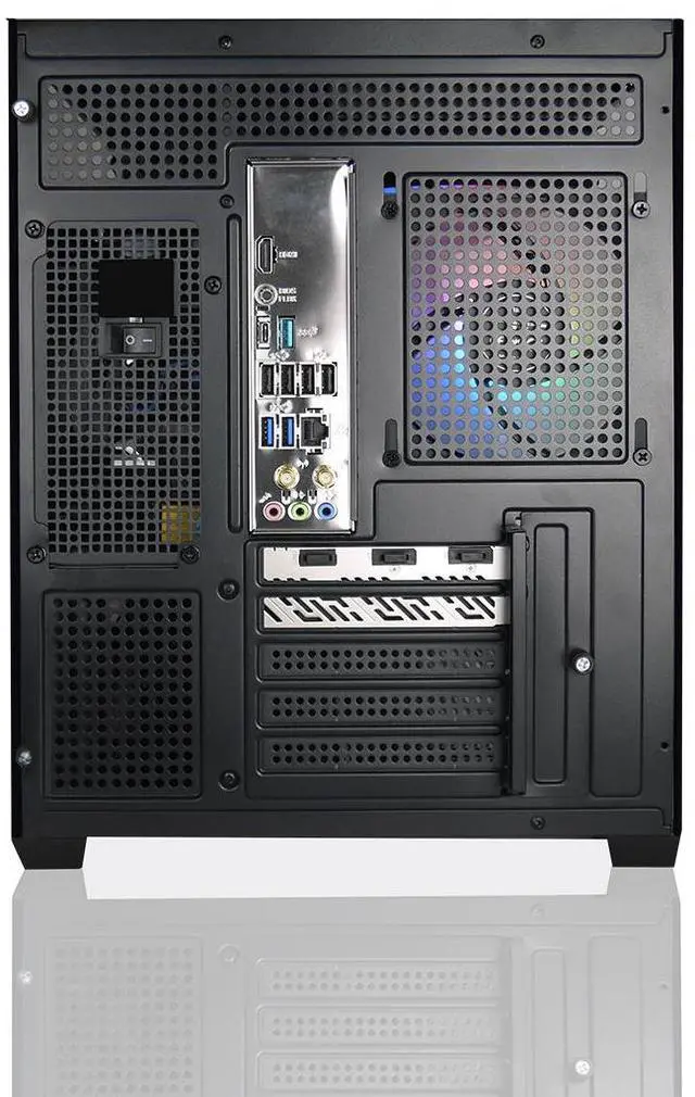 Alt view image 5 of 7 - AVGPC Hellfire Gaming PC AMD Ryzen 7 9700X ; Nvidia RTX 5070 12GB; 32GB DDR RAM; 1 TB NVME M.2 SSD; 360mm AIO Liquid Cooler; ARGB Fans; WiFi/AC ; Dual Chamber Case; Windows 11 Home