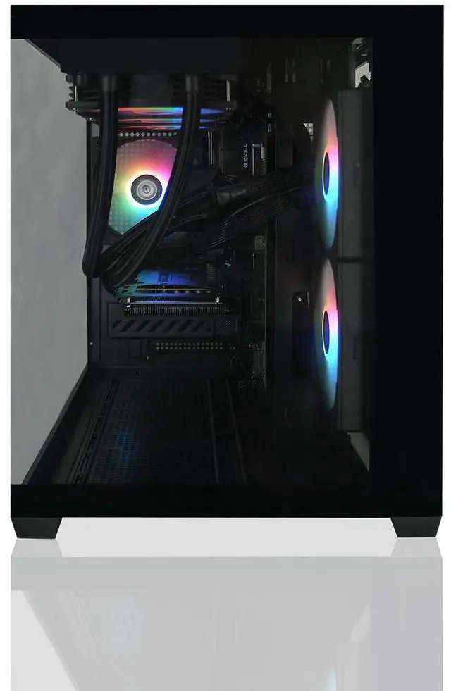 Alt view image 3 of 7 - AVGPC Hellfire Gaming PC AMD Ryzen 5 9600X;  Radeon RX 9060 XT 8GB; 32GB DDR RAM; 1 TB NVME M.2 SSD; 360mm AIO Liquid Cooler; ARGB Fans; WiFi/AC ; Dual Chamber Case; Windows 11 Home