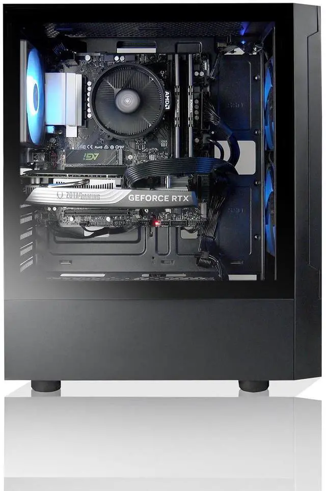 Alt view image 2 of 5 - AVGPC Max Gaming PC - Intel I5 11400F, Nvidia GeForce RTX 5060, 16GB RAM, 1TB M.2 NVMe SSD, Windows 11 Home Black