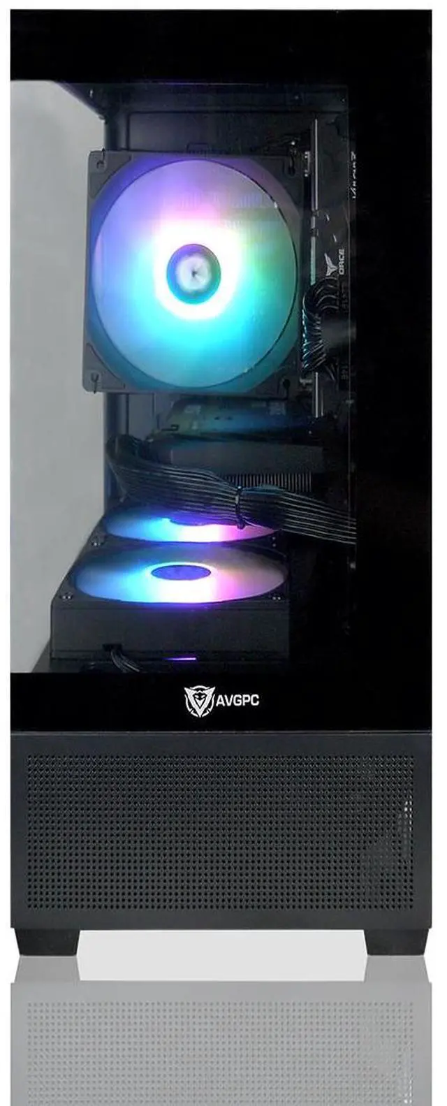 Alt view image 3 of 4 - AVGPC Mini-X Gaming PC - AMD Ryzen 7 5700X 4.6 GHz, Nvidia 5060Ti 16G VRAM, 32GB 3200MHz DDR4 RAM, 1TB NVME M.2 SSD, Hyper 212 Cooler, Wifi/AC, black Case, Windows 11