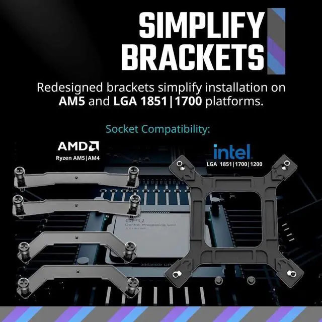 Alt view image 7 of 7 - Cooler Master Hyper 620S Dual Tower CPU Air Cooler, ARGB Sync, 120mm PWM Fan, 6 Copper Direct Contact Heat Pipes, 154.9mm Tall, Brackets AMD Ryzen AM5/AM4, Intel LGA 1851/1700/1200 (RR-D6NA-17PA-R1)