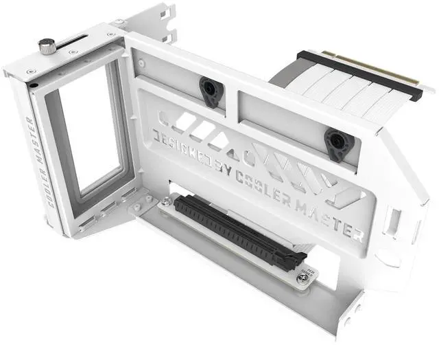 Main image of Cooler Master MasterAccessory Vertical Graphics Card Holder Kit V3 White with Premium Riser Cable PCI-E 4.0 x16 - 165mm, Compatibility PCIe 4.0 and older for E-ATX, ATX , Micro ATX Chassis (MCA-U000R-