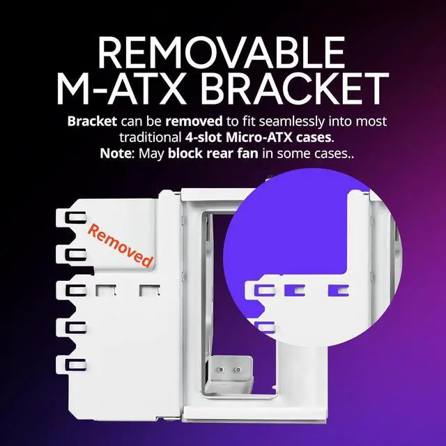 Alt view image 4 of 7 - Cooler Master MasterAccessory Vertical Graphics Card Holder Kit V3 White with Premium Riser Cable PCI-E 4.0 x16 - 165mm, Compatibility PCIe 4.0 and older for E-ATX, ATX , Micro ATX Chassis (MCA-U000R-