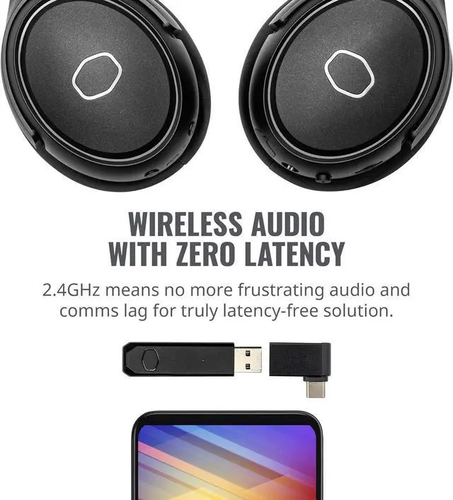 Alt view image 3 of 6 - Cooler Master MH670 Gaming Headset with 2.4GHz Wireless, Virtual 7.1 Surround Sound, and Multi-Platform Compatibility