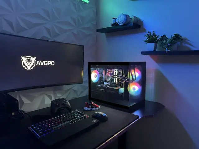 Alt view image 6 of 7 - AVGPC Hellfire Gaming PC AMD Ryzen 7 5700X; GeForce RTX 5070 12GB; 32GB DDR4 RAM; 1 TB NVME M.2 SSD; 360mm AIO Liquid Cooler; ARGB Fans; WiFi/AC ; Dual Chamber Case; Windows 11 Home