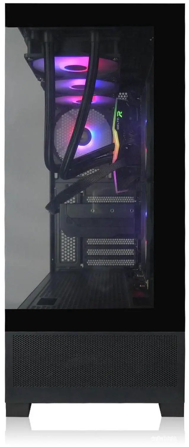 Alt view image 3 of 6 - AVGPC Whirlwind Gaming PC AMD Ryzen 7 7800X3D Zen5, Radeon RX 9070 XT, 32GB 5600MHz DDR5, 1TB NVME M.2 SSD, 360MM AIO Liquid Cooling, Wi-Fi/AC, Tempered Glass Case, Windows 11 Home Black