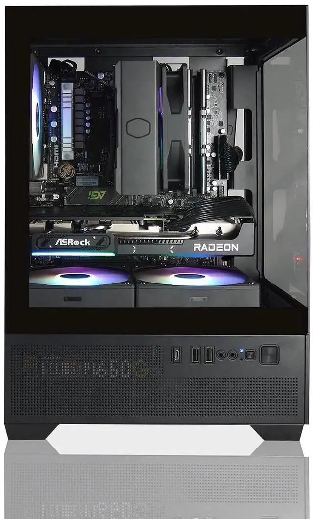 Alt view image 3 of 4 - AVGPC Mini-X Gaming PC - Intel I5 11400F up to 4.4 GHz, GeForce RTX 3060, 16GB RAM, 1TB M.2 NVMe SSD, Windows 11 Home Black