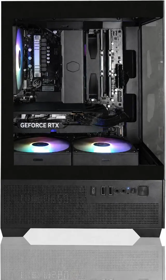 Alt view image 2 of 4 - AVGPC Mini-X Gaming PC - Intel I5 11400F up to 4.4 GHz, GeForce RTX 3060, 16GB RAM, 1TB M.2 NVMe SSD, Windows 11 Home Black