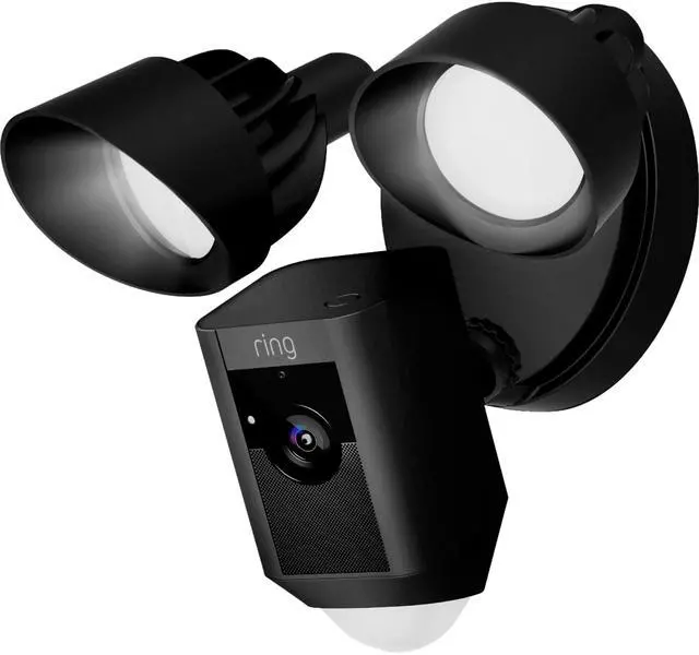 Main image of Ring Floodlight Cam Pro with Birds Eye View and 3D Motion Detection -Wired, Black