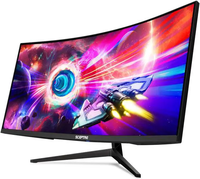 Alt view image 14 of 20 - Sceptre 34-Inch Curved Ultrawide WQHD Monitor 3440 x 1440 R1500 up to 165Hz DisplayPort x2 99% sRGB 1ms Picture by Picture, Machine Black 2023 (C345B-QUT168)