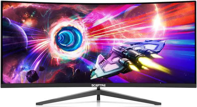 Alt view image 13 of 20 - Sceptre 34-Inch Curved Ultrawide WQHD Monitor 3440 x 1440 R1500 up to 165Hz DisplayPort x2 99% sRGB 1ms Picture by Picture, Machine Black 2023 (C345B-QUT168)