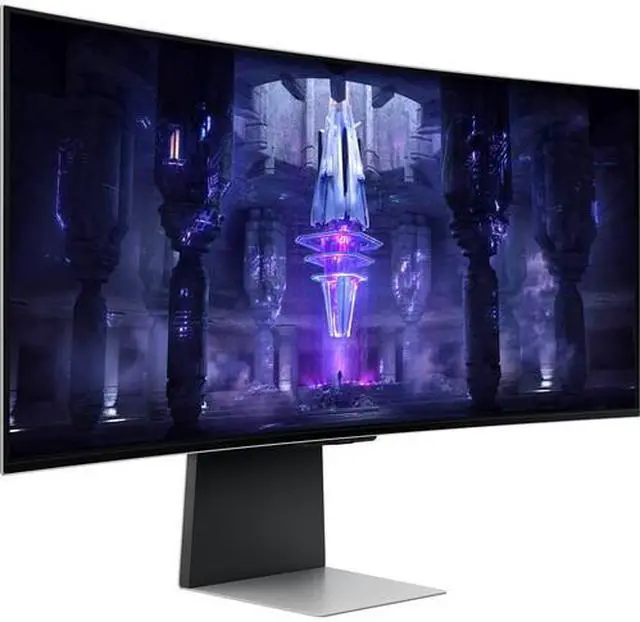 Alt view image 6 of 8 - SAMSUNG 34 Odyssey G85SB QD-OLED Ultra WQHD Curved 175Hz LS34BG850SNXZA - Silver