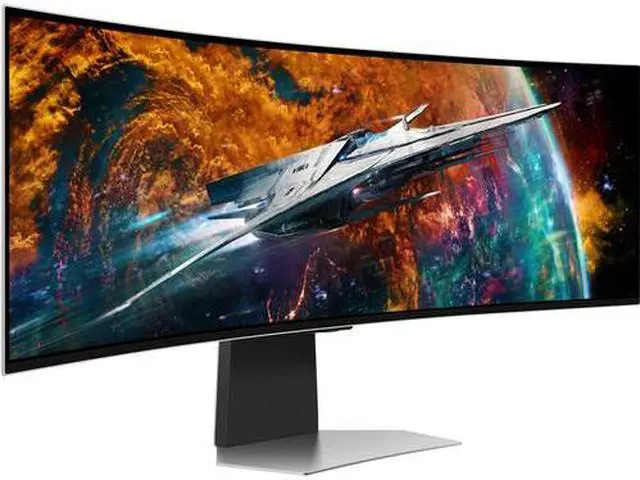 Alt view image 6 of 8 - SAMSUNG 49" Odyssey OLED G9 Curved Gaming Monitor 240Hz LS49CG954SNXZA - Black