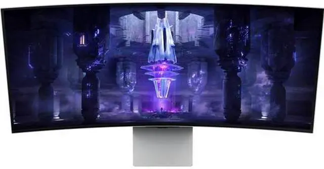 Alt view image 7 of 8 - SAMSUNG 34 Odyssey G85SB QD-OLED Ultra WQHD Curved 175Hz LS34BG850SNXZA - Silver