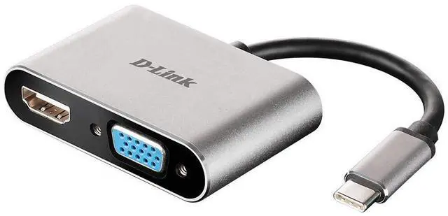 Main image of D-Link USB C to HDMI & VGA Cable, Grey