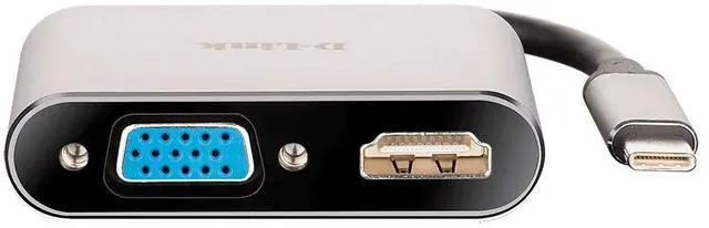 Alt view image 2 of 3 - D-Link USB C to HDMI & VGA Cable, Grey