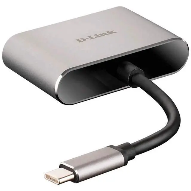 Alt view image 3 of 3 - D-Link USB C to HDMI & VGA Cable, Grey