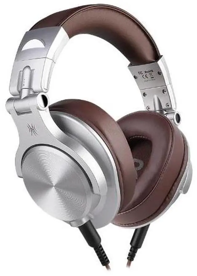Alt view image 5 of 5 - over ear headphone, wired premium stereo sound headsets with 50mm driver, foldable comfortable headphones with protein earmuffs and shareport for recording monitoring podcast pc tv