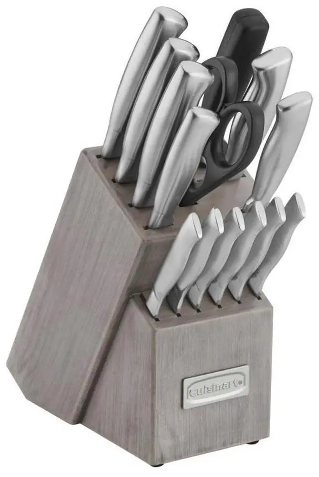 Main image of Cuisinart C77SS-15PT Classic 15pc Stainless Steel Knife Block Set, Silver