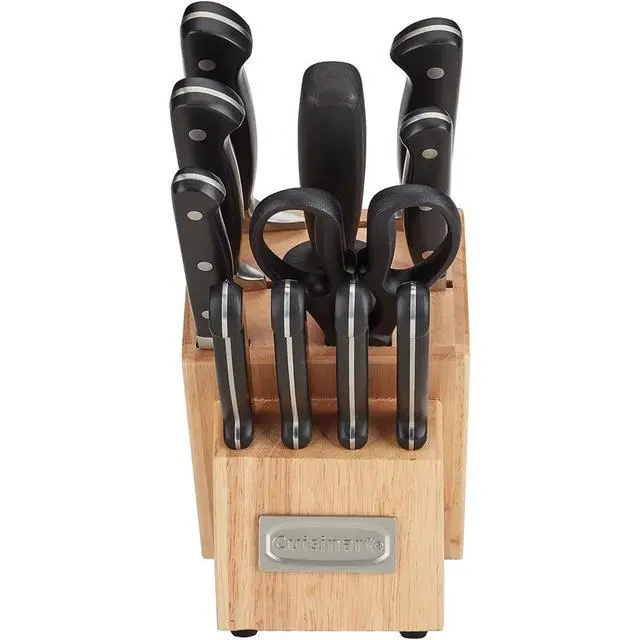 Alt view image 2 of 2 - Cuisinart C77TR-12P3 12pc Black Triple Rivet Block Set, Silver