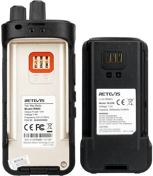 Alt view image 2 of 2 - Retevis RB85 Walkie Talkies(2Pack) Bundle with Mic(2Pack), Black