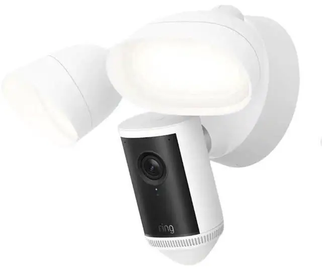 Alt view image 2 of 2 - Ring - Floodlight Cam Pro (2nd Gen) 4K ultra-clear video, 10x Zoom, motion-activated- White-Wired