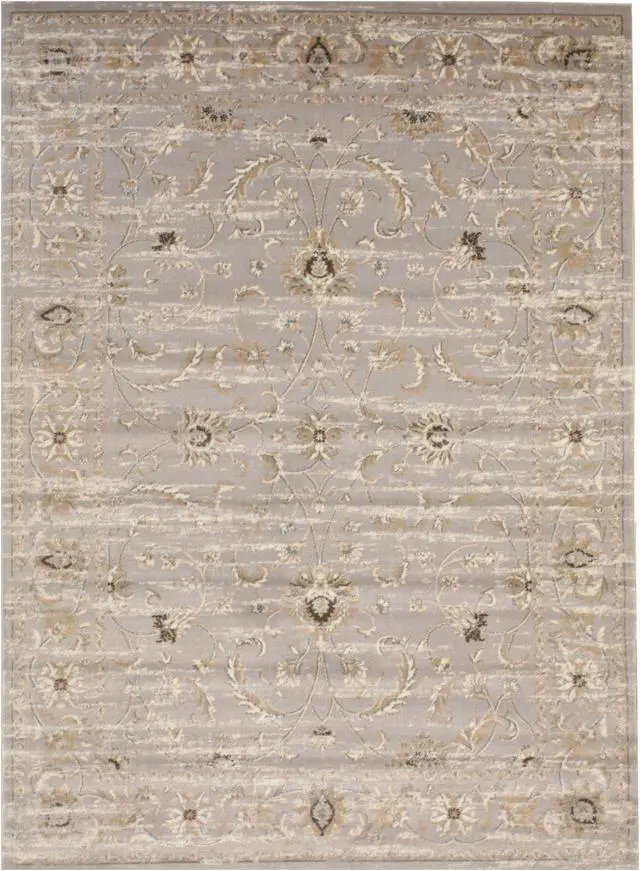 Alt view image 2 of 4 - EORC FL35GY4X6 Machine-made Polypropylene Distressed Bohemian Isabella Rug, 4' 3 x 5'10, Gray