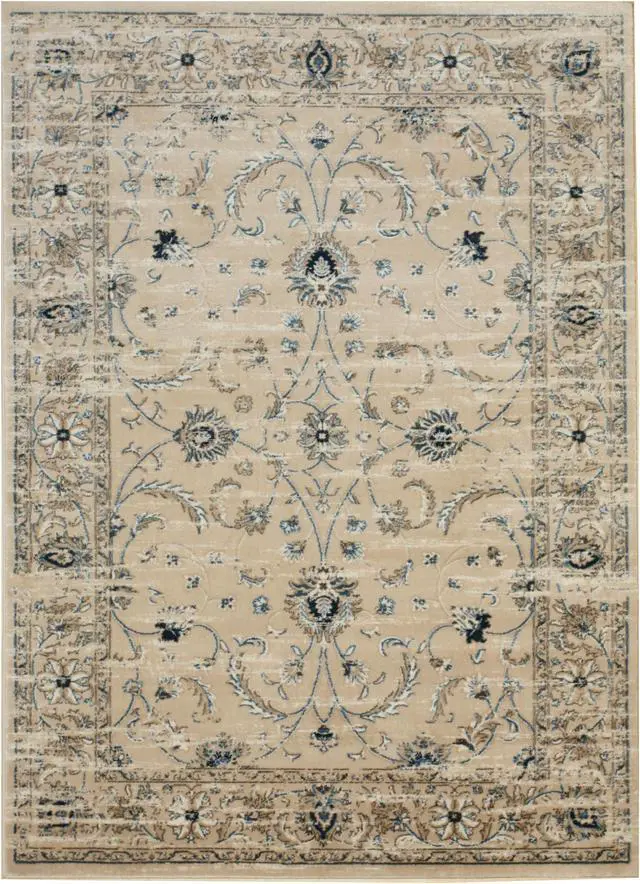 Alt view image 2 of 4 - Beige Distressed Bohemian Isabella Rug, Made in India