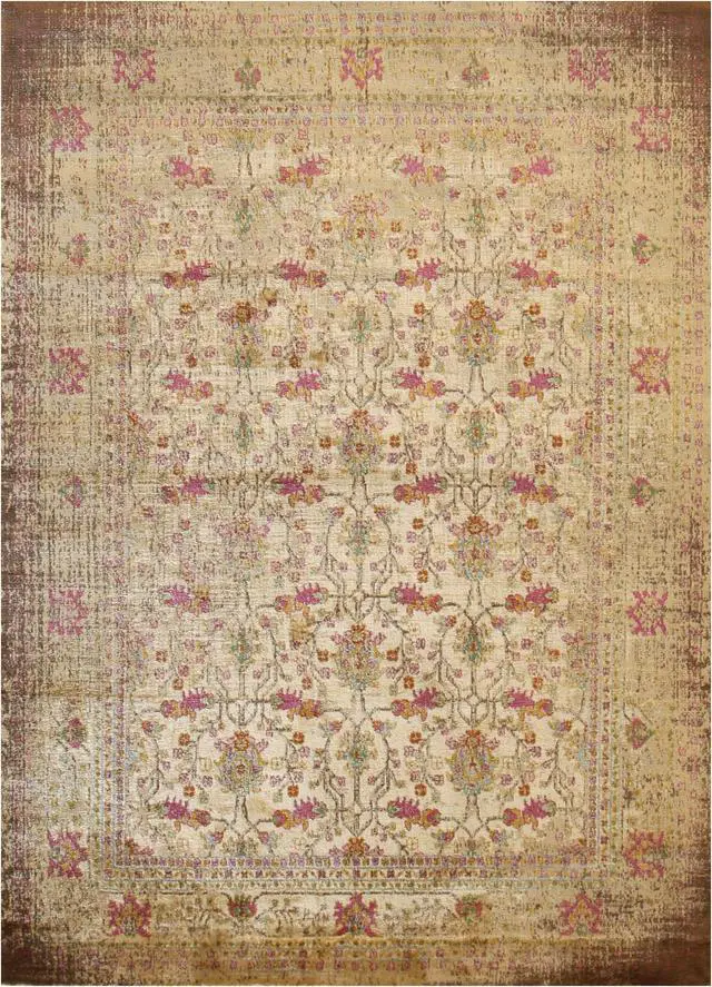 Main image of EORC FL73IV5X7 machine-made Polypropylene Capella Rug, 5'3 x 7'3, Ivory