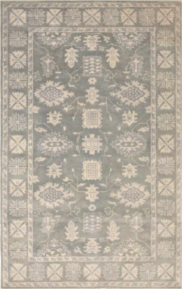 Alt view image 2 of 5 - Hand-Tufted Wool Gray Traditional Oriental Overdyed Rug, Made in India