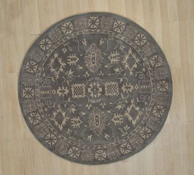Alt view image 2 of 2 - Hand-Tufted Wool Gray Traditional Oriental Overdyed Rug, Made in India
