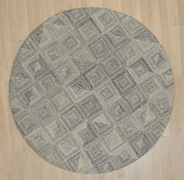 Main image of Hand-Tufted Wool Multi-Colored Gray Transitional Geometric Modern Tufted Rug, Made in India