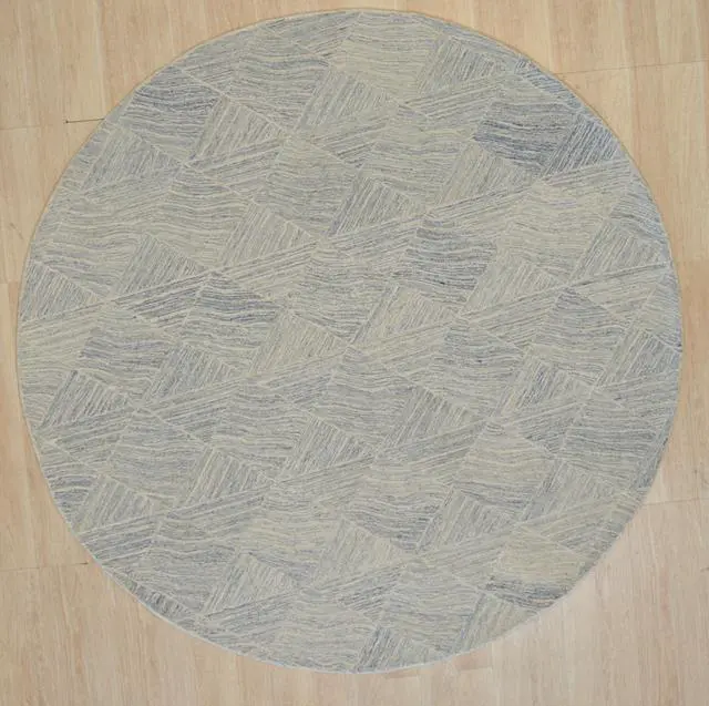 Main image of Hand-Tufted Wool Multi-Colored DENIM Transitional Geometric Modern Tufted Rug, Made in India