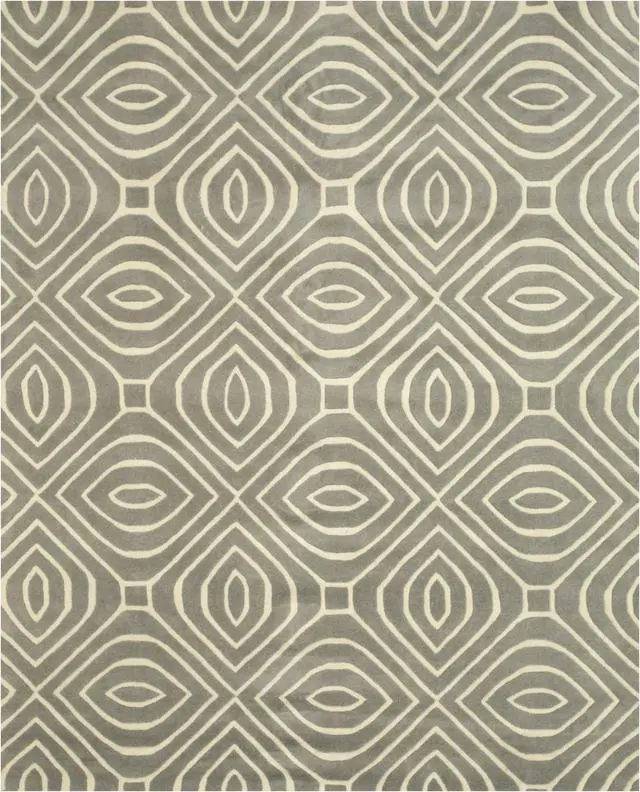 Alt view image 2 of 5 - Hand-Tufted Wool Gray Contemporary Geometric Modern Stripes Rug, Made in India